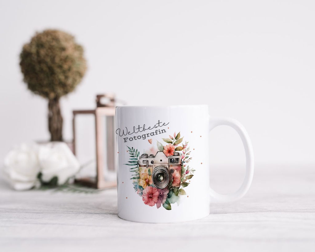 Keramik Tasse Weltbeste Fotografin - von Mikalino