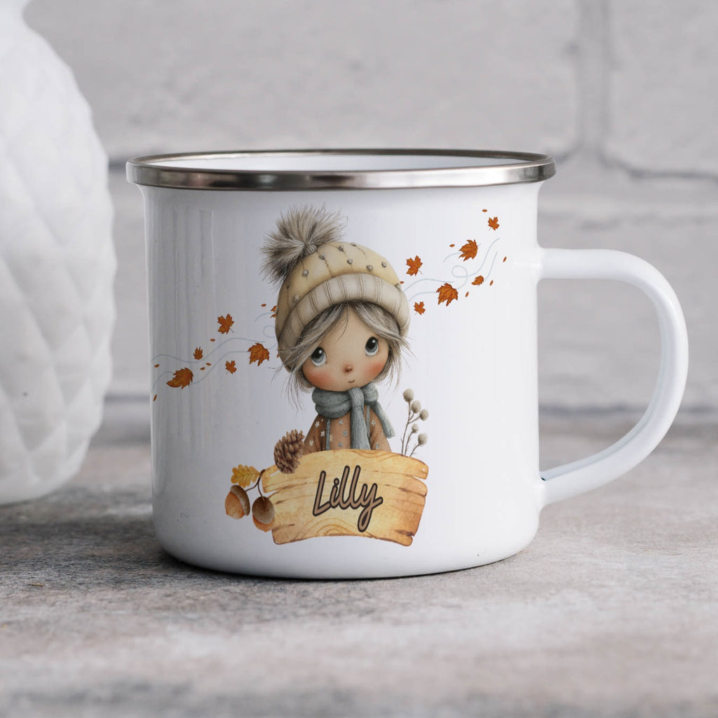 Cute Autumn Girl Illustration Coffee Mug product