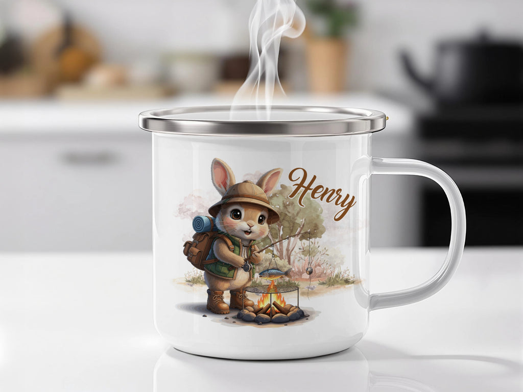 Personalized Bunny Camping Mug Adventure product type