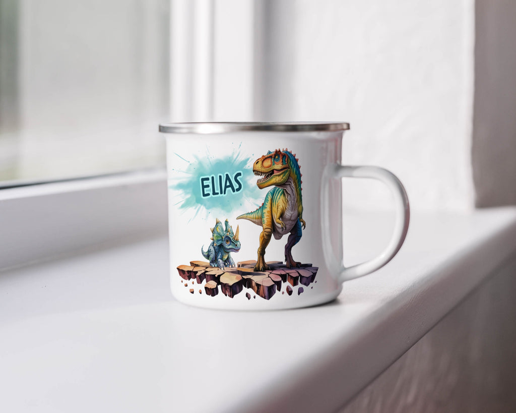 Personalized Dinosaur Design Mug for Kids Coffee Product