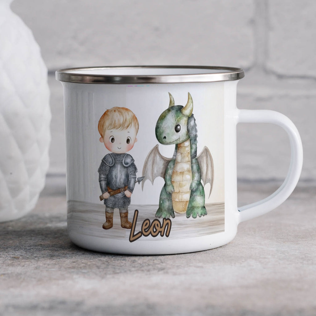 Personalized Leon Mug with Knight and Dragon product type