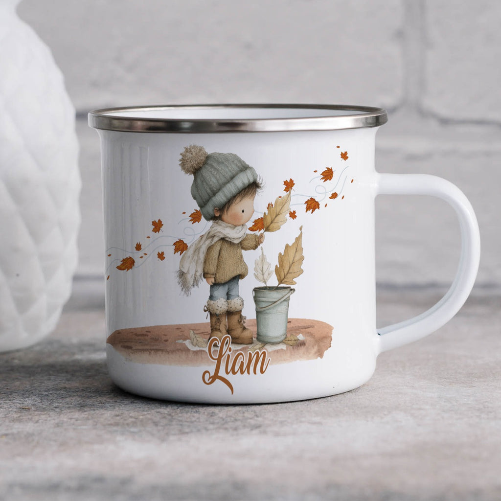 Cute Fall Illustration Child Personalized Mug product