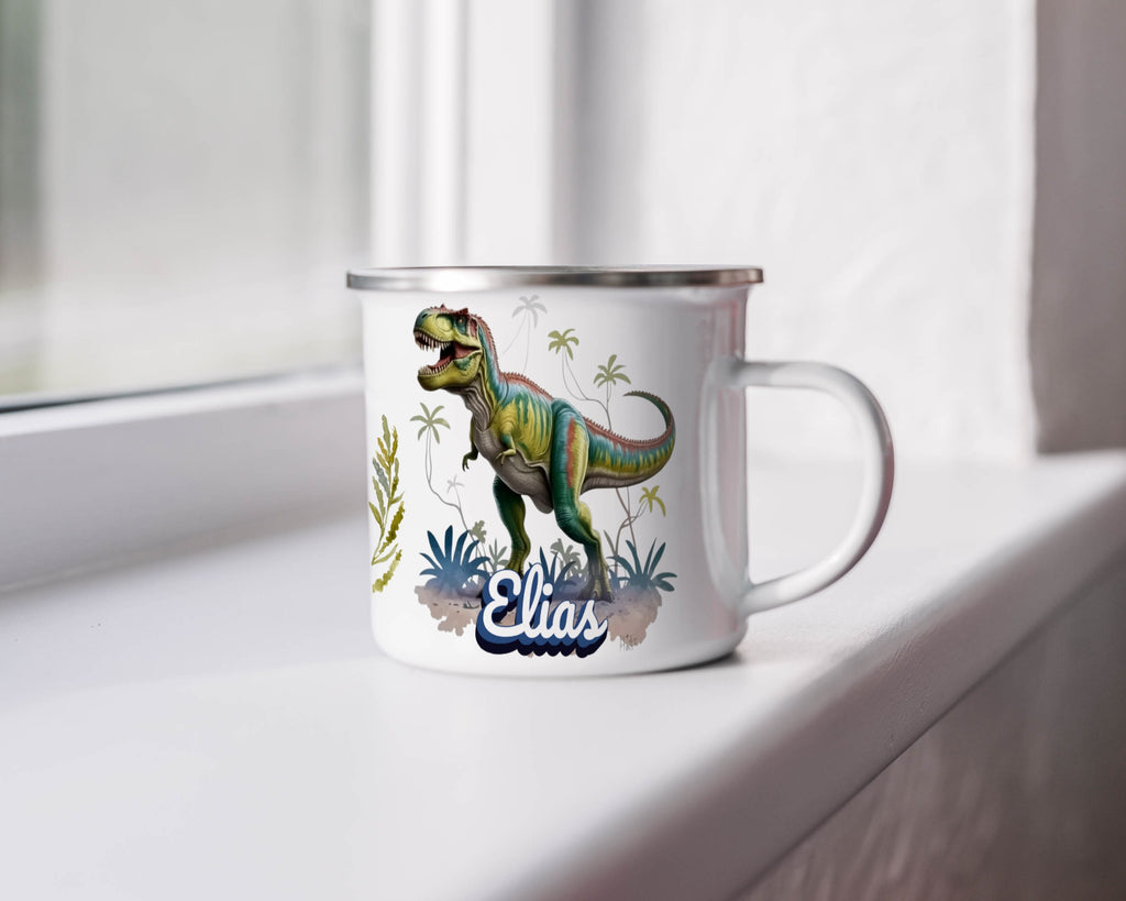 Personalized Dinosaur Design Metal Mug product