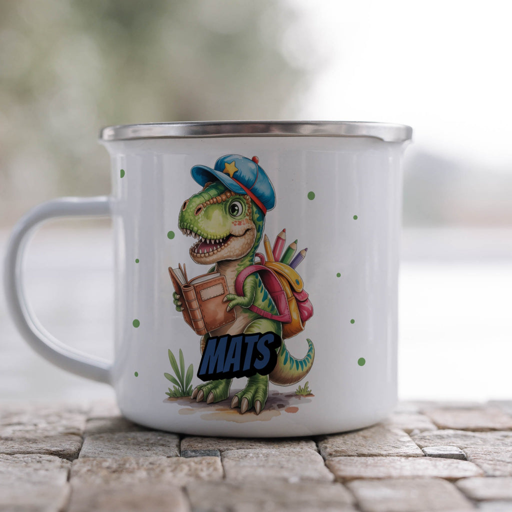 Cute Dinosaur Holding Book Design Mug product