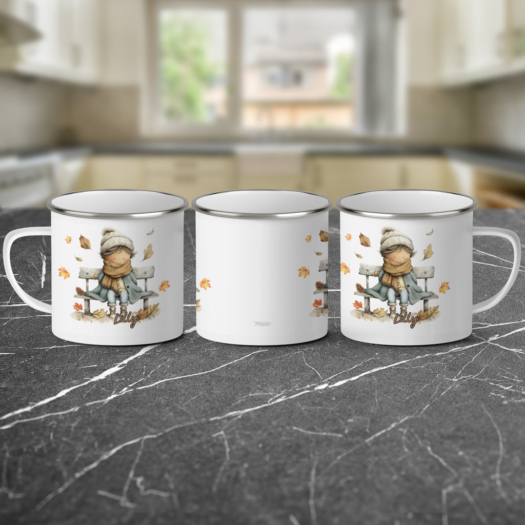 Cute Autumn Child Design Printed Mug product