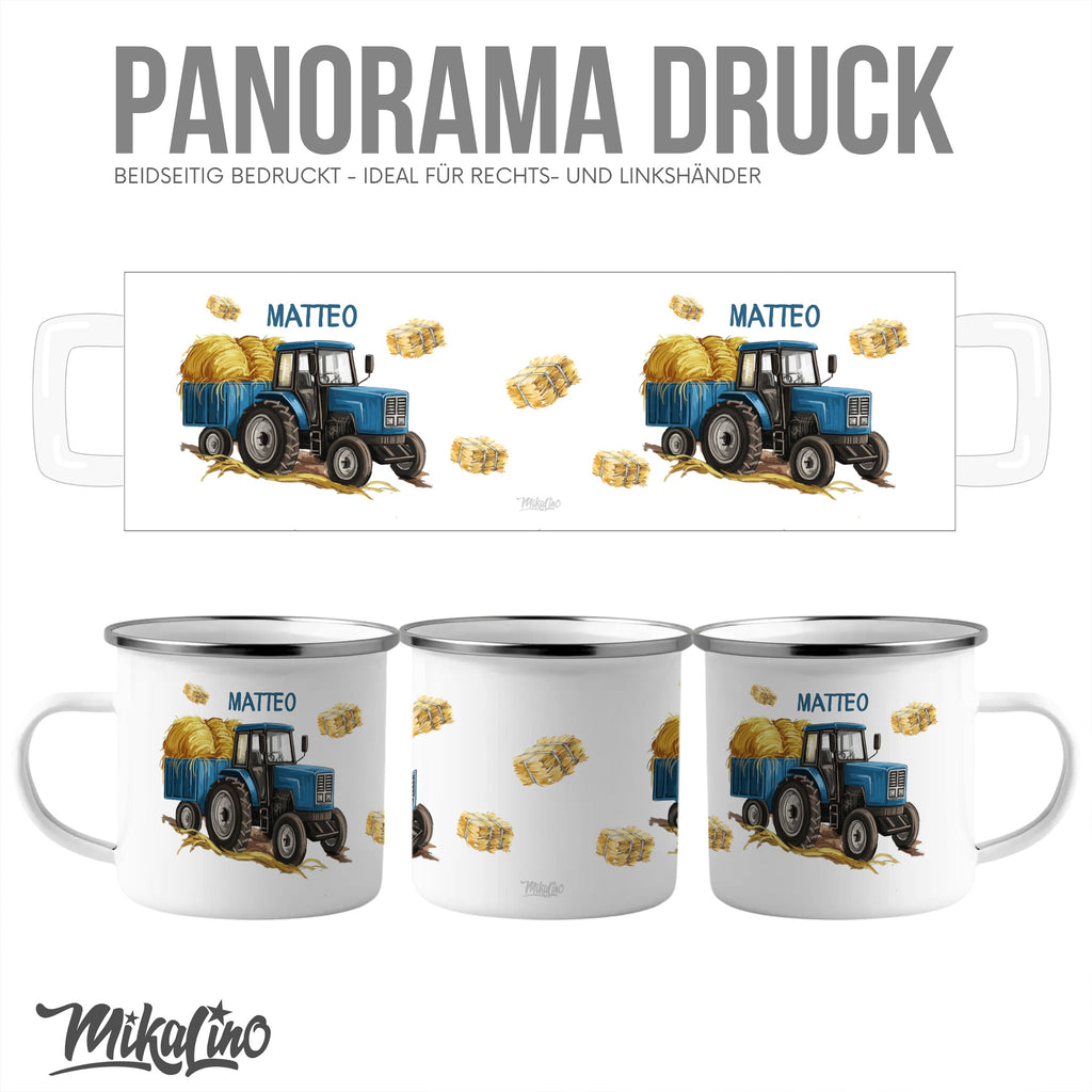 Panorama Druck Tractor and Hay Personalized Mug product