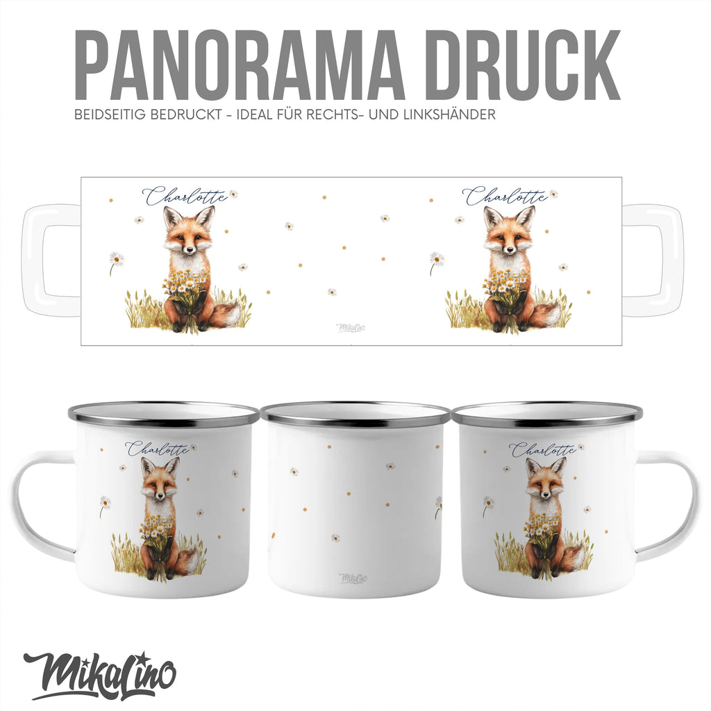 Cute Fox Design Printed Mug Panorama Druck product type