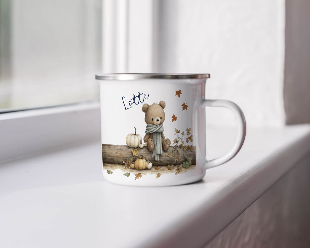 Cute Bear and Pumpkins Mug for Children product
