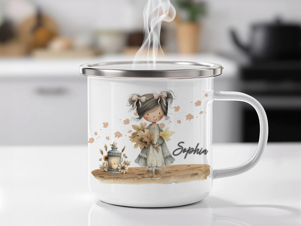 Personalized Cute Girl Art Print Mug Product