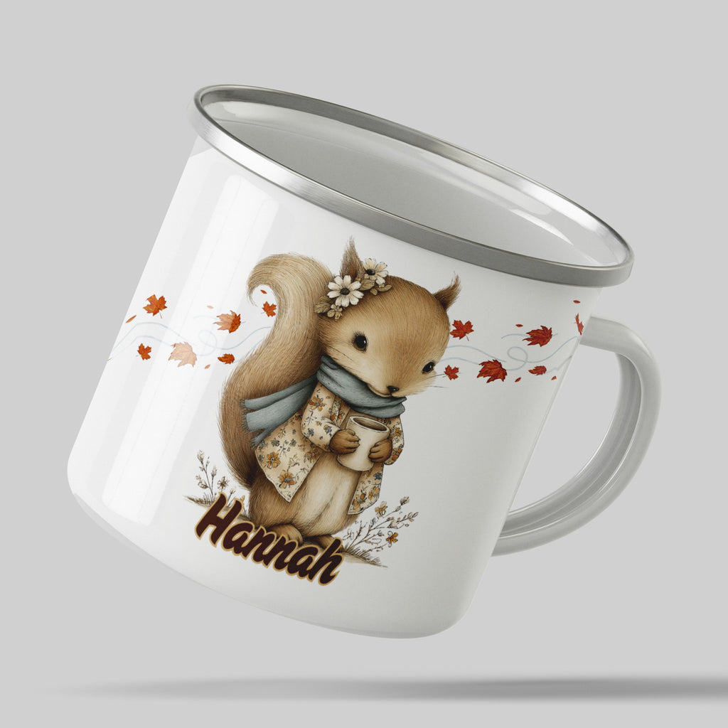 Cute Squirrel with Leaves Personalized Mug product type