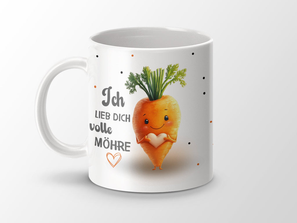 Keramik Tasse Ich Lieb Dich Volle Möhre - von Mikalino