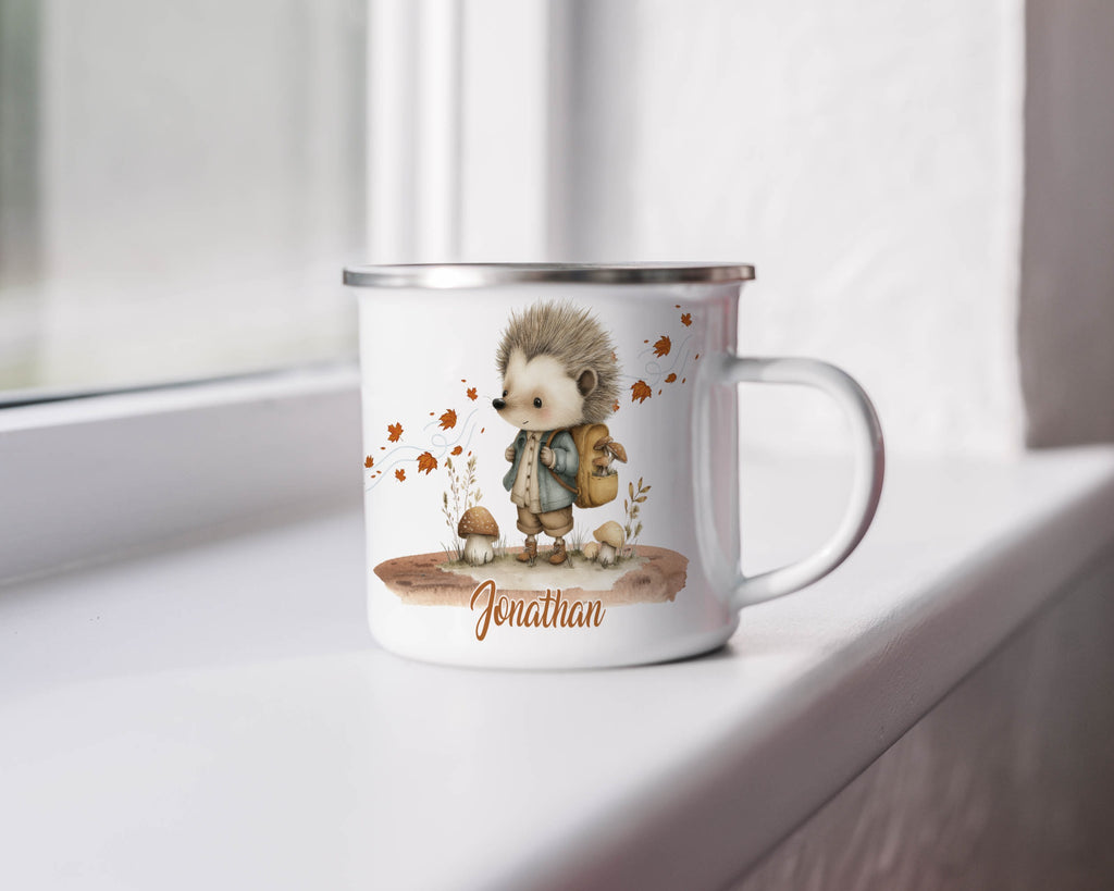 Adorable Hedgehog With Mushrooms Mug product type