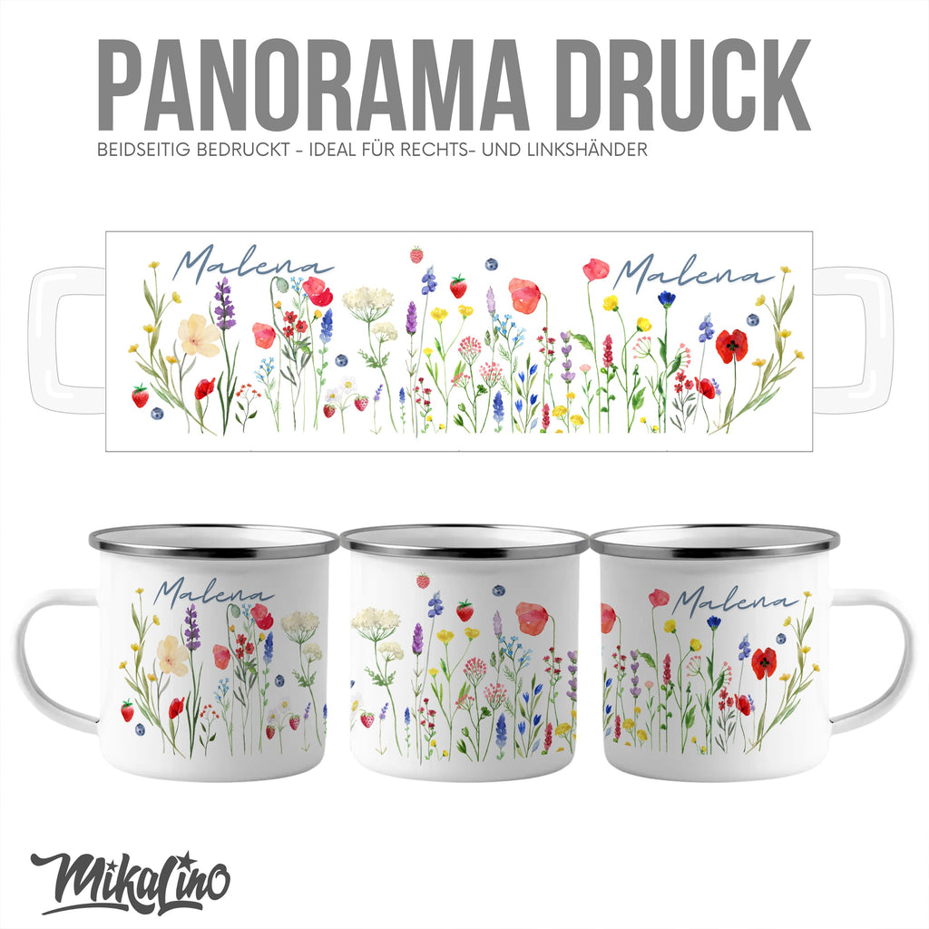 Personalized Floral Design Panorama Mug product type