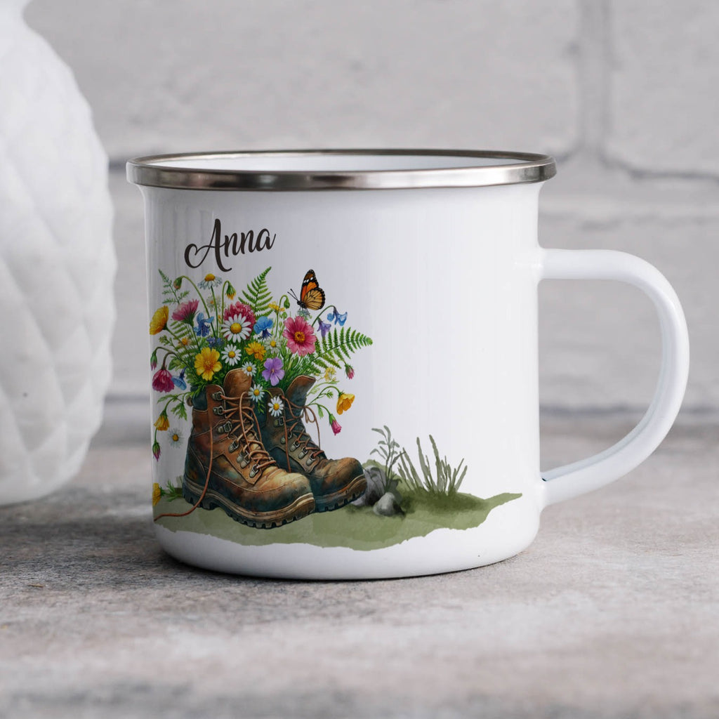 Personalized Floral Boots Design Mug product