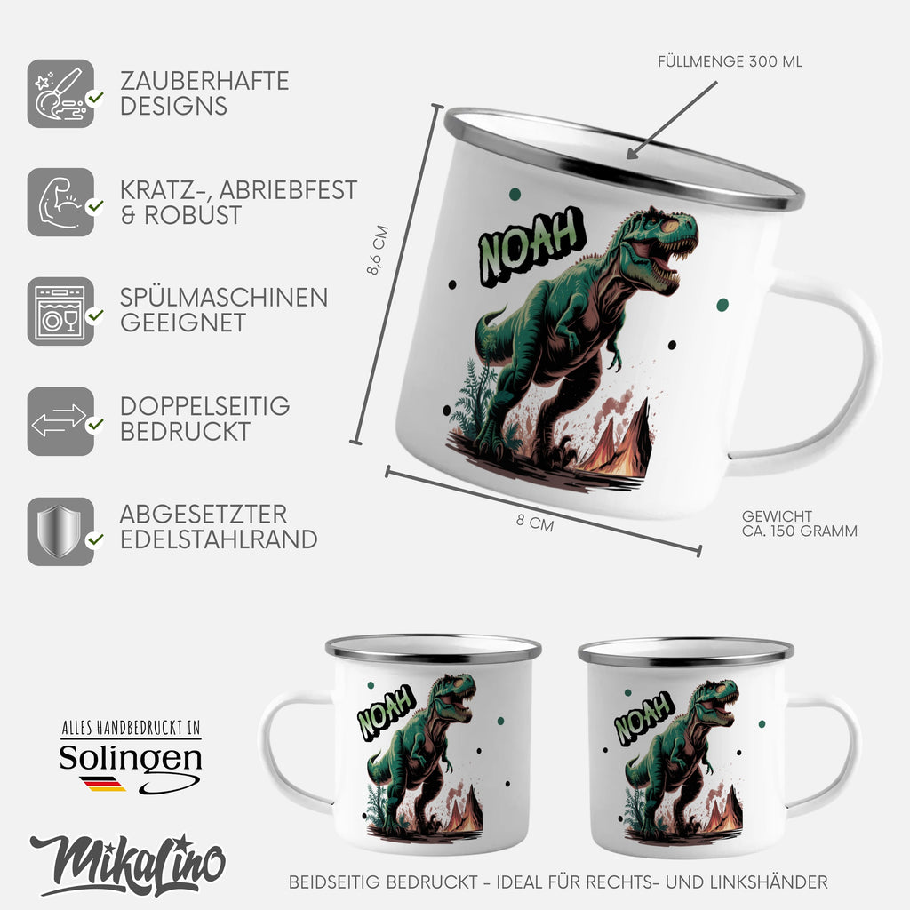 Dinosaur Themed Personalized Mug Gift product type