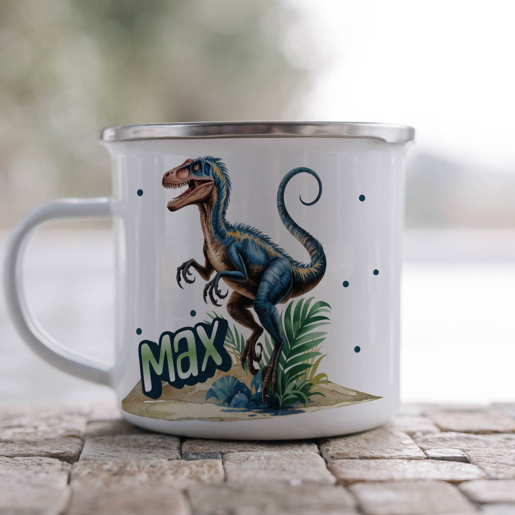 Personalized Velociraptor Dinosaur Mug product