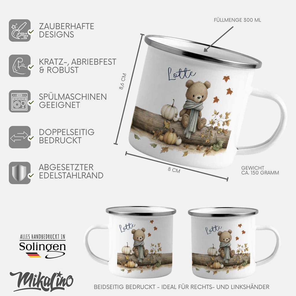 Adorable Bear and Pumpkin Autumn Themed Mug product