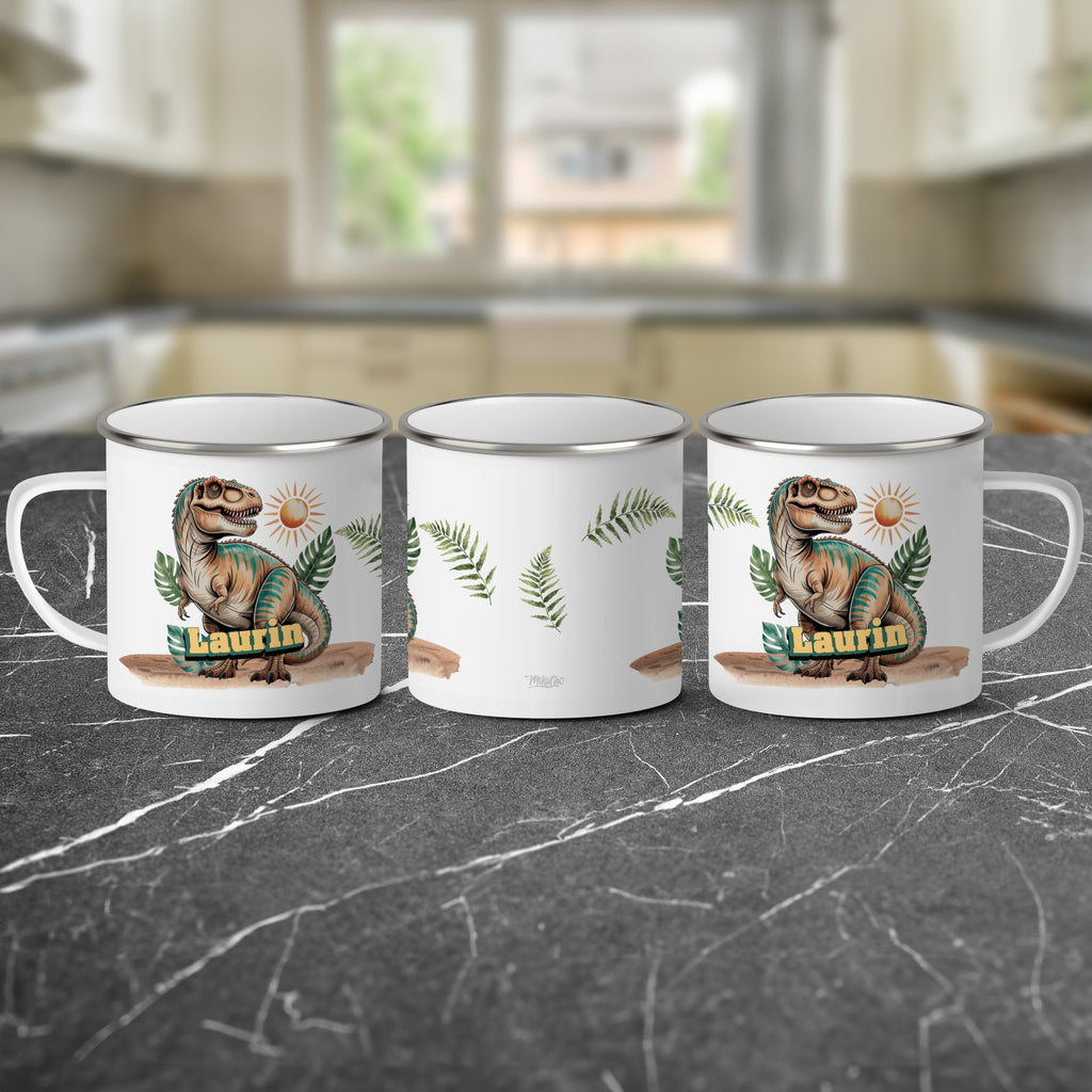 Dinosaur Themed Custom Name Printed Mug product