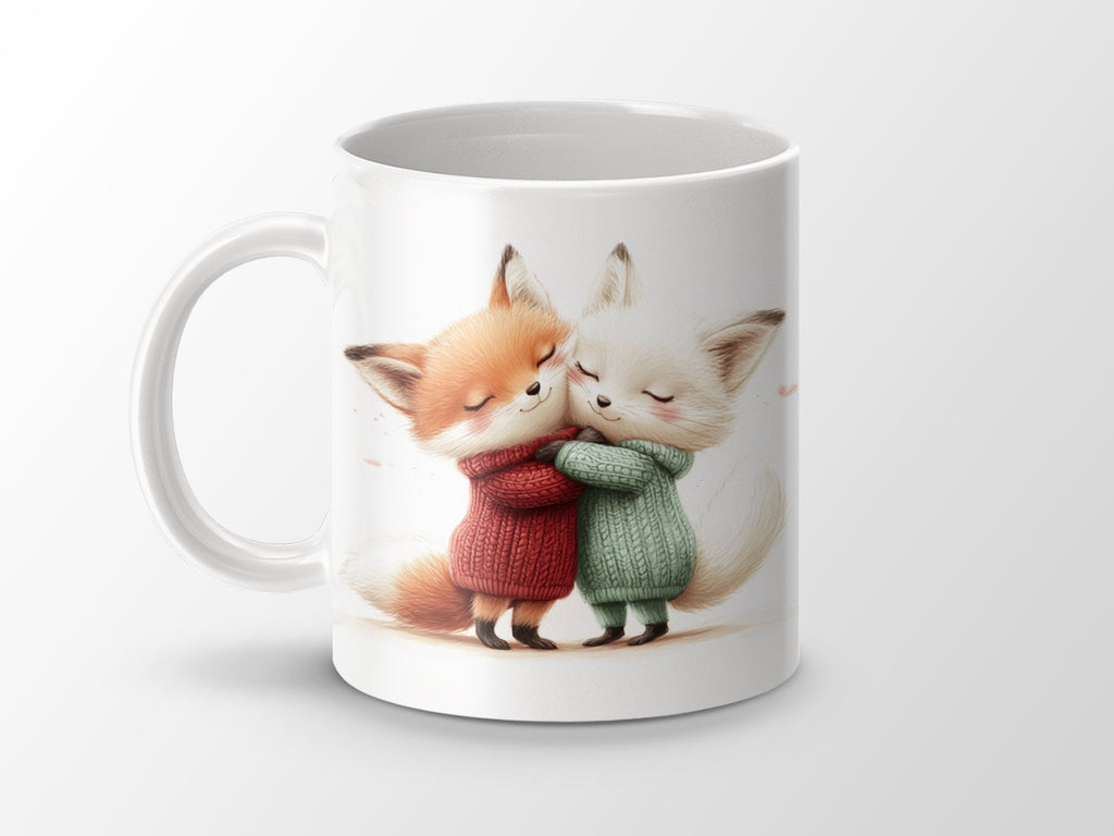 Keramik Tasse Süße Fuchs-Illustration Kaffeebecher - von Mikalino