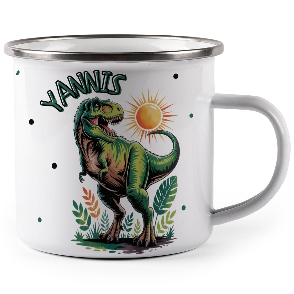 Dinosaur Mug with Sun and Leaves Design product type