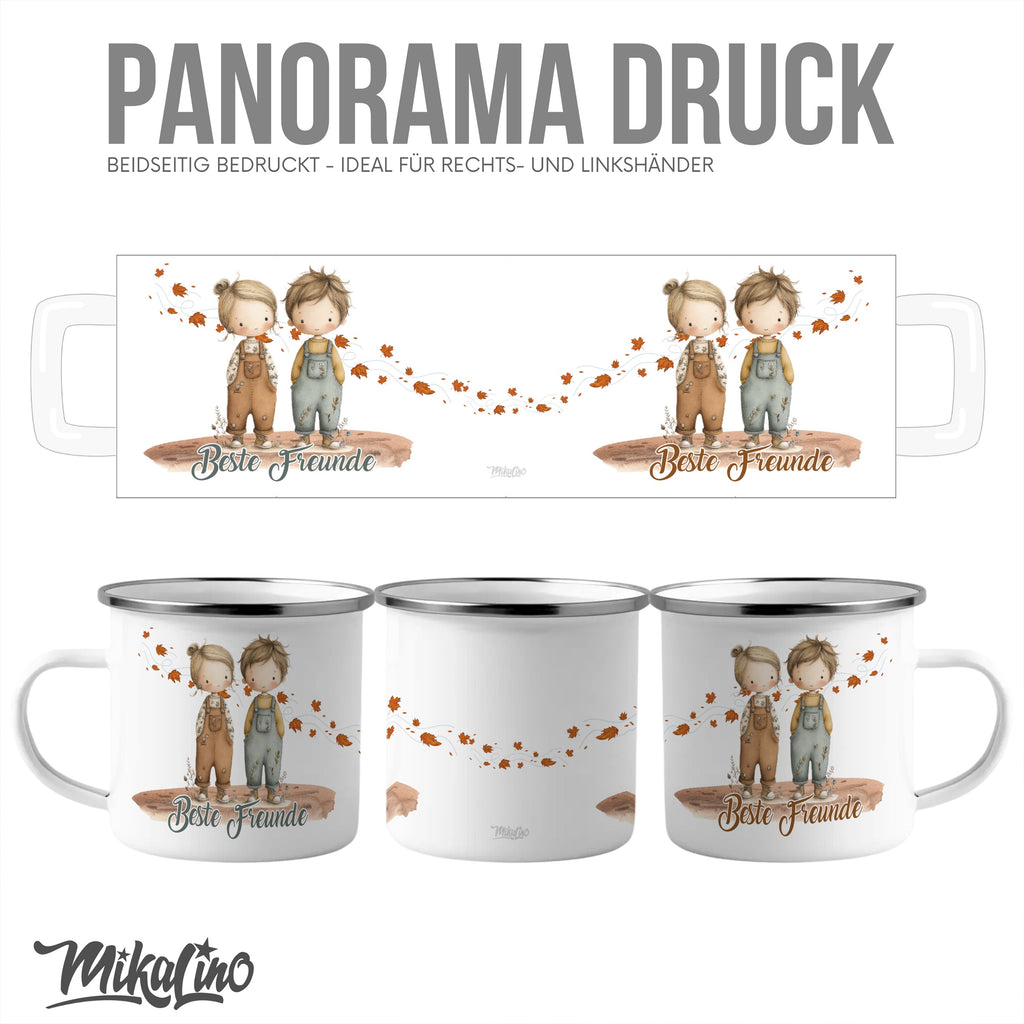 Beste Freunde Panorama Druck Enamel Mug product