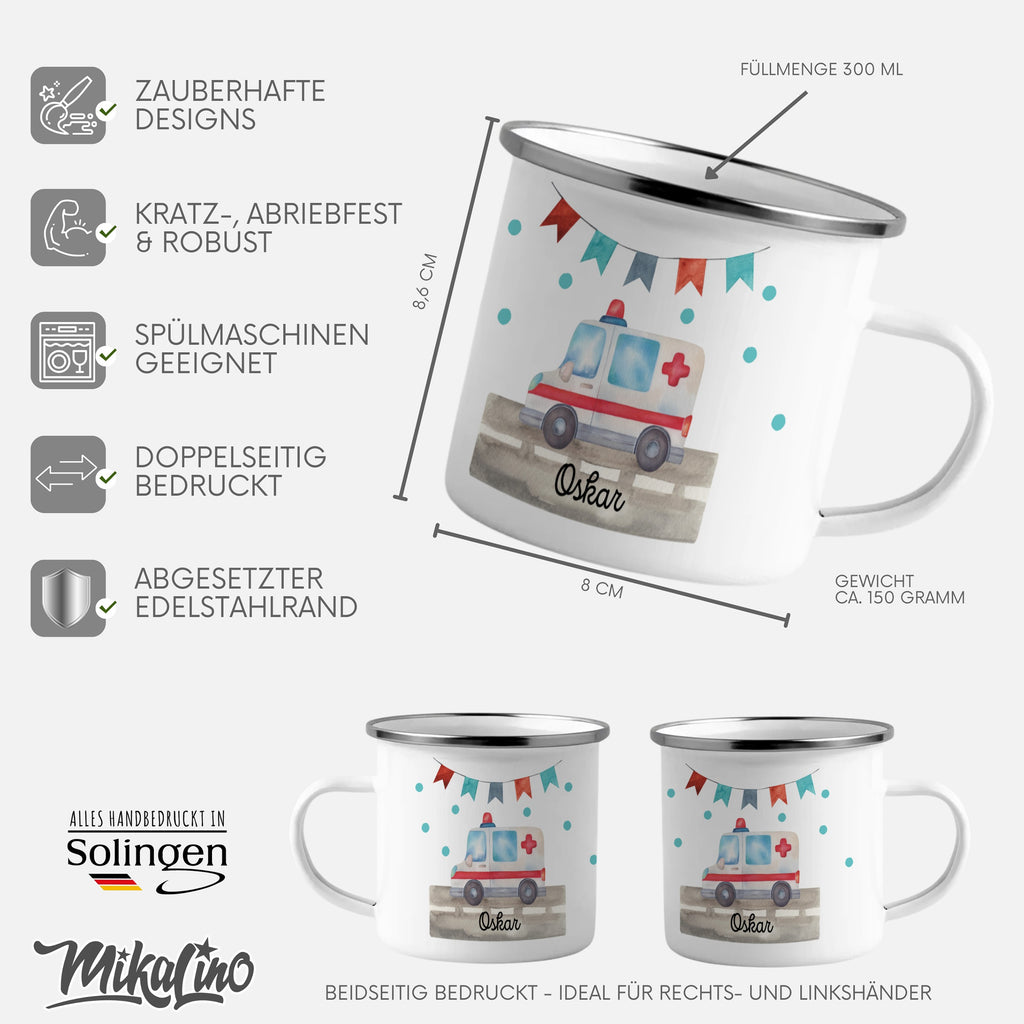 Personalized Ambulance Design Steel Mug