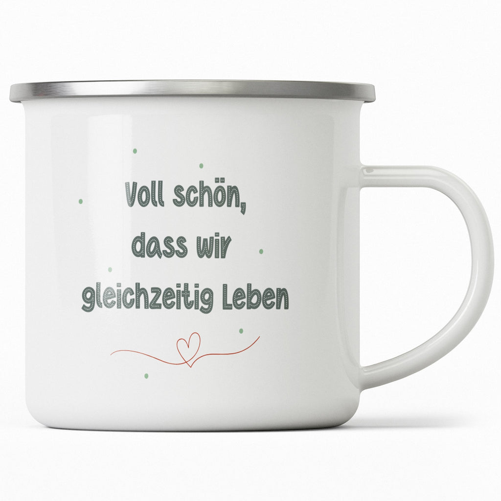 Emaille Tasse Pinguin Pärchen mit Namen Lisa und Henri Design mit Name personalisiert & Motiv | Geschenkidee (7487) - von Mikalino