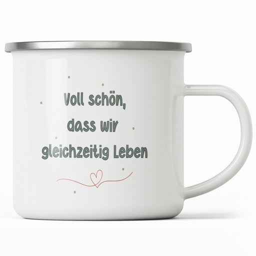 Emaille Tasse Pinguin Pärchen mit Namen Lisa und Henri Design mit Name personalisiert & Motiv | Geschenkidee (7487) - von Mikalino