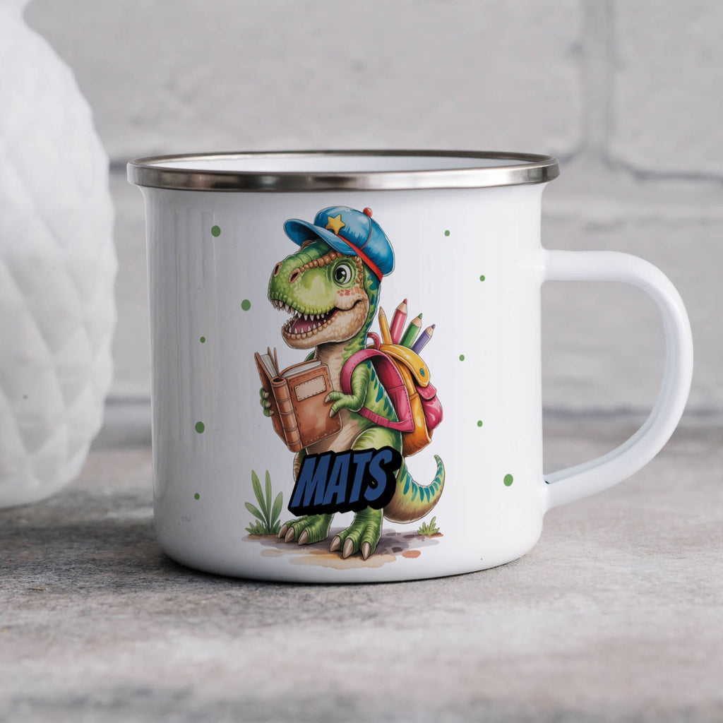 Dinosaur Reading Book Kids Camping Mug Product