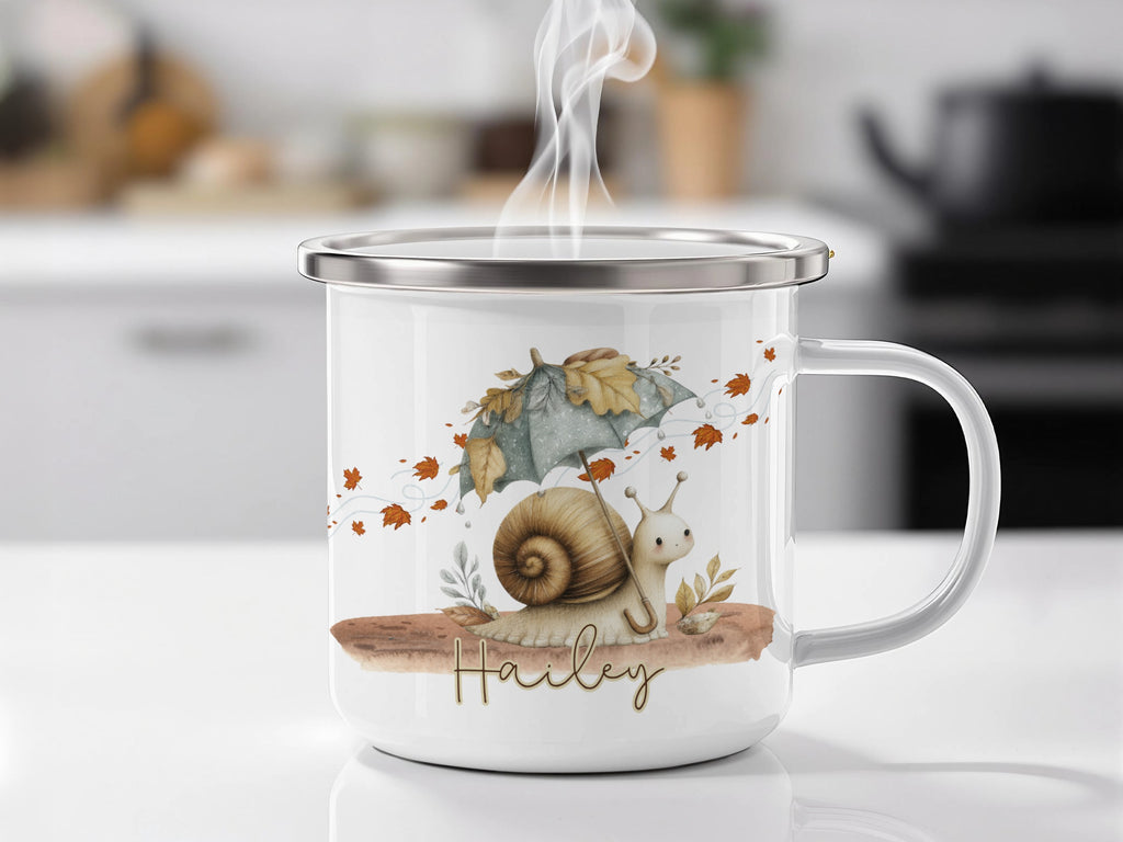 Personalized Snail and Leaves Illustration Mug product