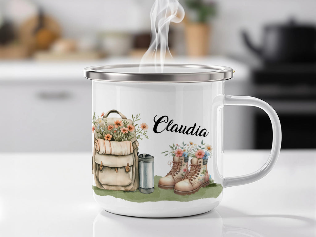 Personalized Floral Camping Adventure Mug product