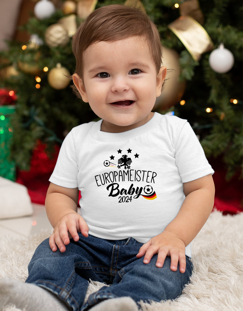 Baby/Kinder T-Shirt Deutschland Europameister Baby 2024 - von Mikalino