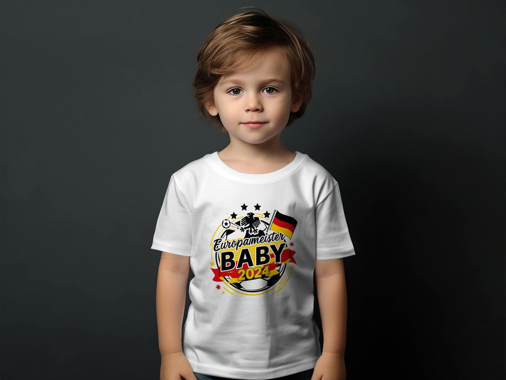 Baby/Kinder T-Shirt Deutschland Europameister Baby 2024 v2 - von Mikalino