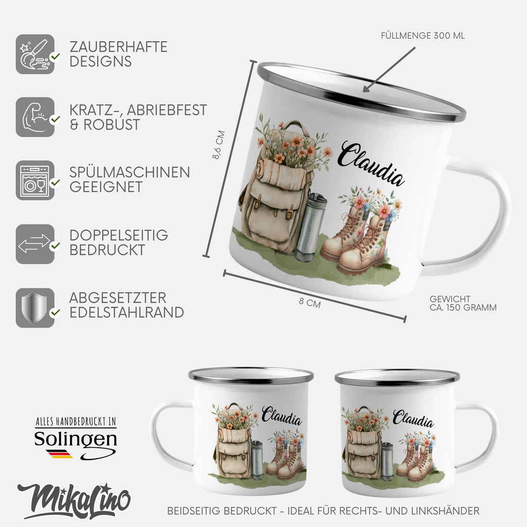 Rustic Floral Personalized Travel Mug Product