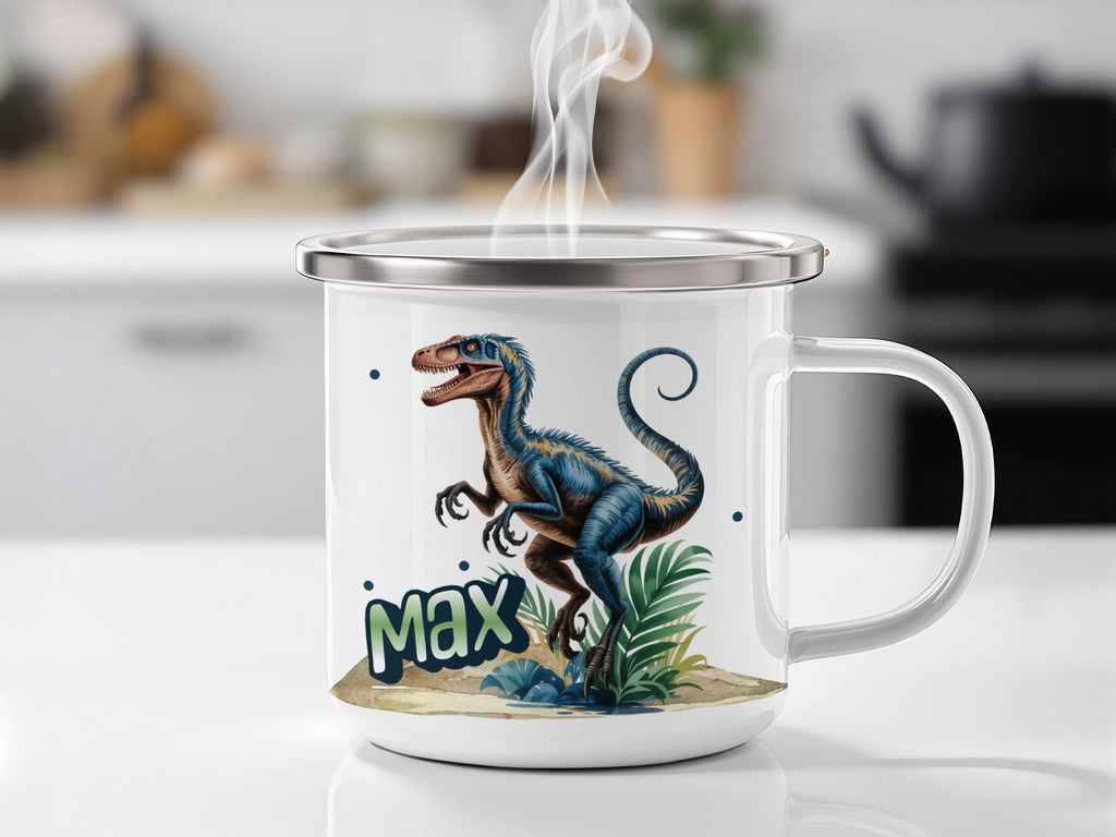 Dinosaur Themed Coffee Mug with Velociraptor product type