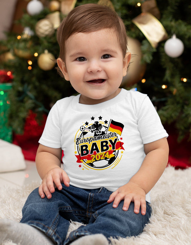 Baby/Kinder T-Shirt Deutschland Europameister Baby 2024 v2 - von Mikalino