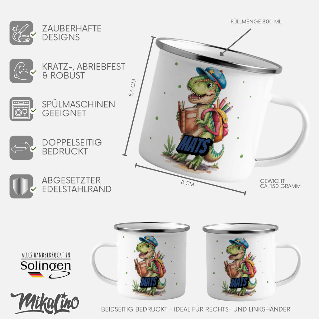 Magical Dinosaur Printed Enamel Mug 300ml Product Type