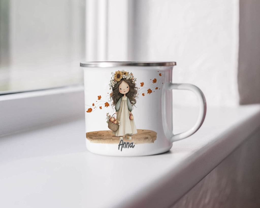 Cute Autumn Girl Illustration Anna Mug Product