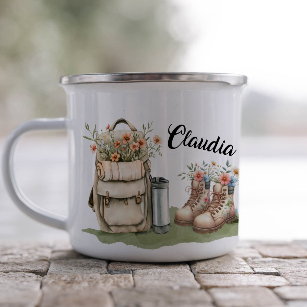 Personalized Camping Mug with Claudia Design product type