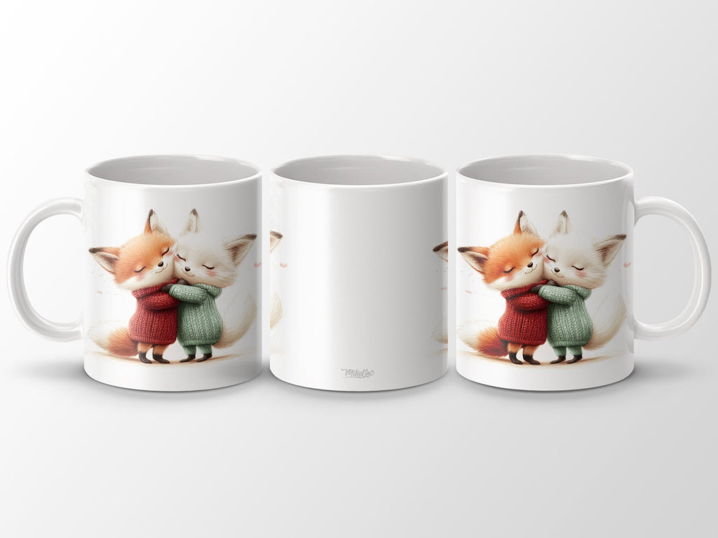 Keramik Tasse Süße Fuchs-Illustration Kaffeebecher - von Mikalino