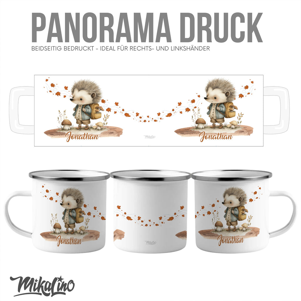 Panorama Druck Hedgehog Design Personalized Mug product