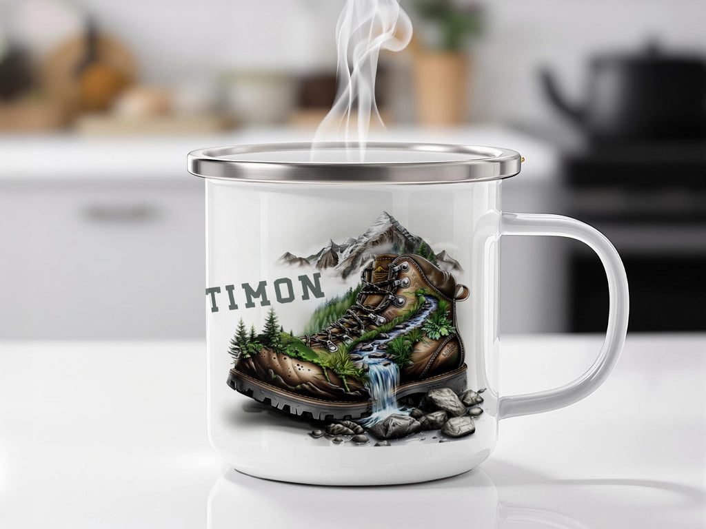 Nature Inspired Hiking Boot Design Mug product