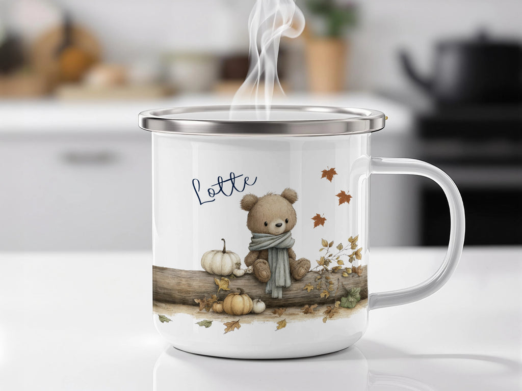 Cute Autumn Teddy Bear Themed Coffee Mug product