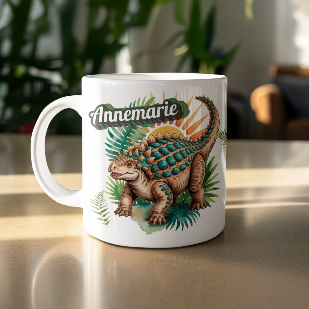 Personalized Dinosaur Mug with Name Annemarie product type