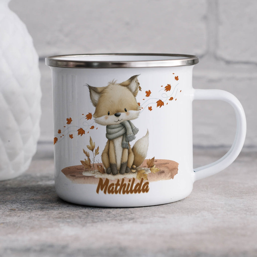 Cute Fox Design Personalized Mug with Rustic Charm product type