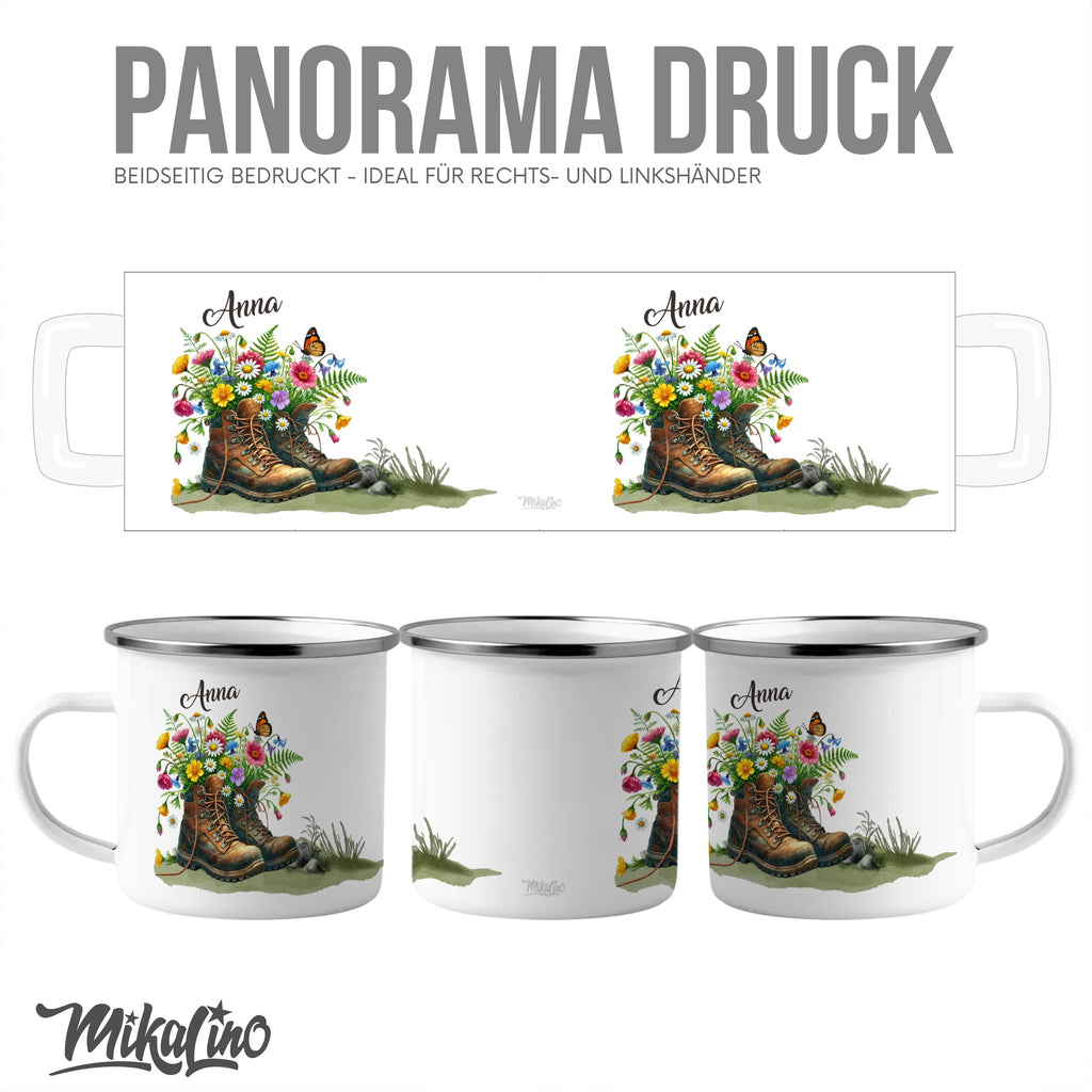 Customizable Panorama Druck Enamel Mug Camping product type