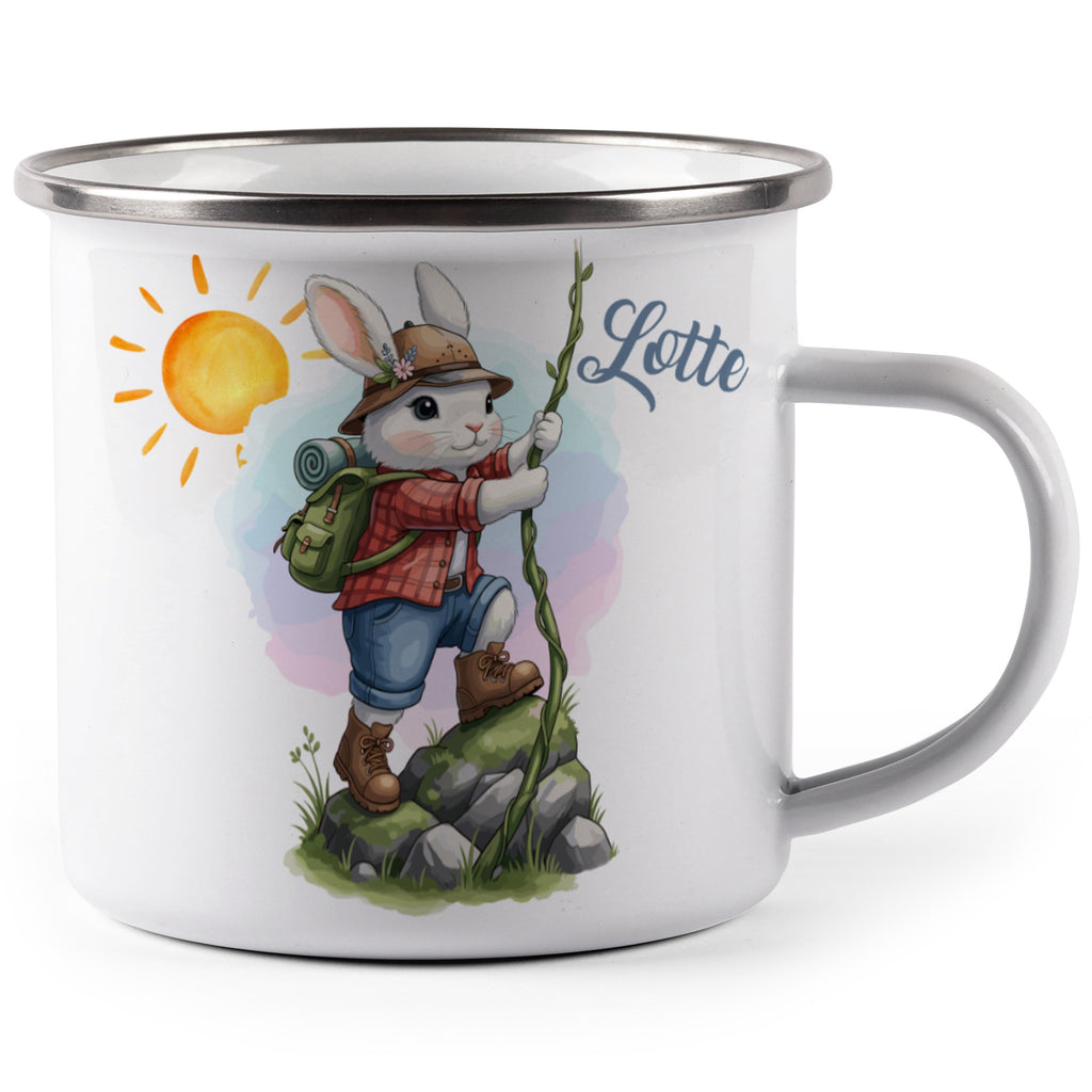 Cute Rabbit Hiking Illustration Personalized Mug product