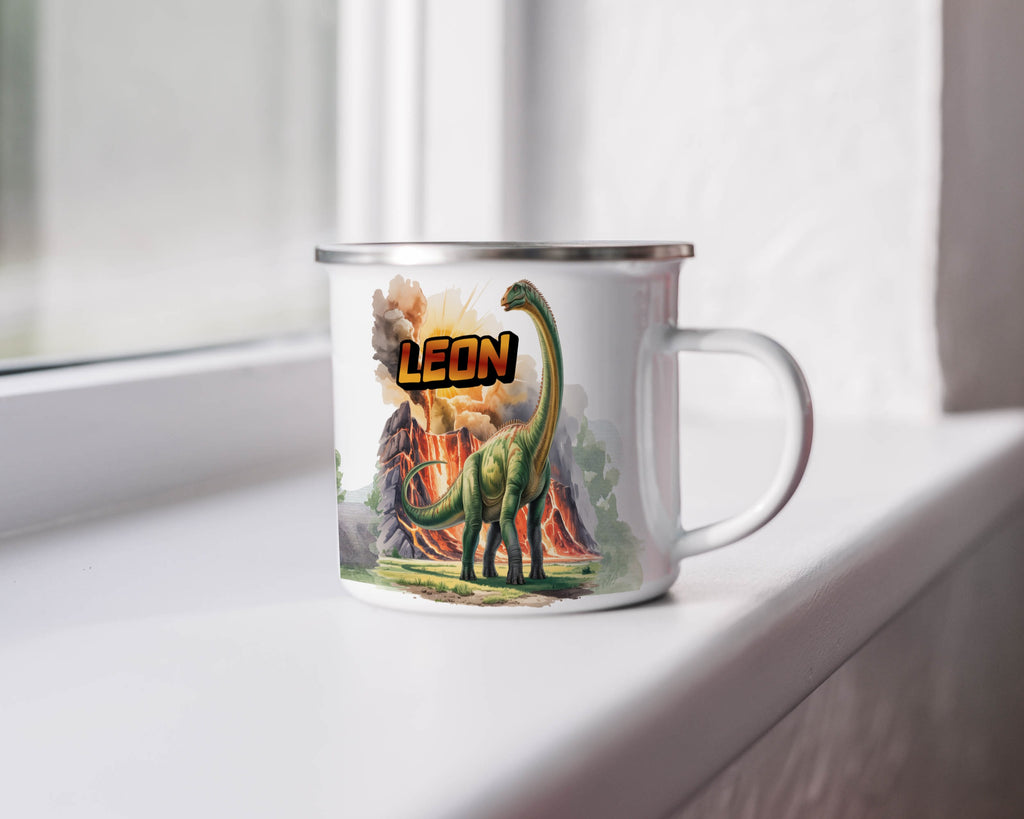 Custom Dinosaur Design White Coffee Mug product