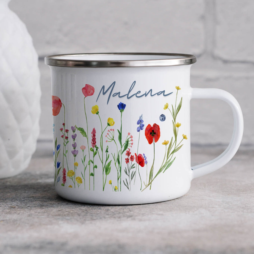 Personalized Floral Design Mug Malena Name Gift product type