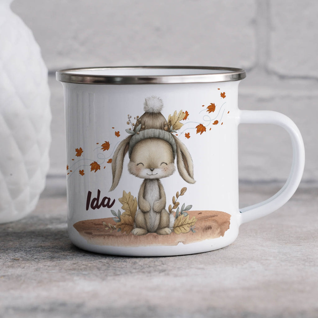 Cute Bunny With Hat Autumn Design Mug Product